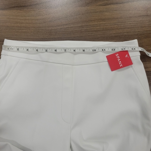 SPANX Silver Lining Classic White Slim Straight Pants Size M - Picture 6 of 12